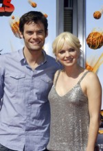 Bill Hader and Anna Faris at the Los Angeles premiere of 'Cloudy With A Chance Of Meatballs' held