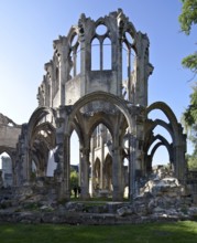 Cistercian abbey mid 13th century, church ruins, choir from south-east, St., Sankt, Saint