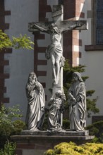 Crucifixion group by Caspar Weiß on the west side, St., Sankt, Saint