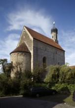 Unterschondorf, St James. Romanesque tufa church in the district of Landsberg, St., Sankt, Saint