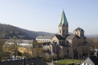 View from the north-east with monastery buildings