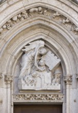 South west portal, tympanum, angel liberates St Peter, St, Saint