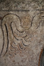 Italy S-Tyrol Naturns St Prokulus Angel left of the choir arch closer 10729, St., Sankt, Saint