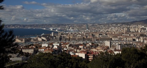 Marseille, view from the Basilique Notre-Dame-de-la-Garde to the north