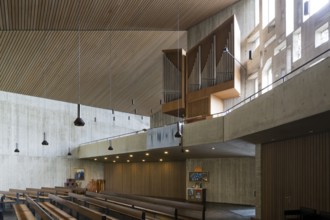 Built in 1967 by Dieter Österlen, organ loft, St., Sankt, Saint