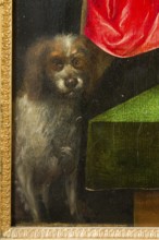 House altar of the van Kerckring family, Lübeck 1520, depiction of a dog, St., Sankt, Saint