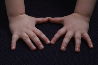 Hand of a child, 5 fingers, 5 fingers, thumb, palm, hands, fingertips, finger-tip, finger-nails,