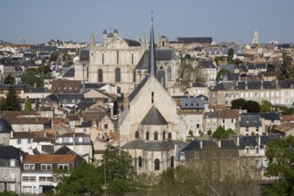 City view with St-Radegonde from the east, St, Sankt, Saint