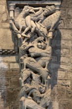 Souillac, former abbey church of Sainte-Marie, portal sculptures, relocated to the interior in the