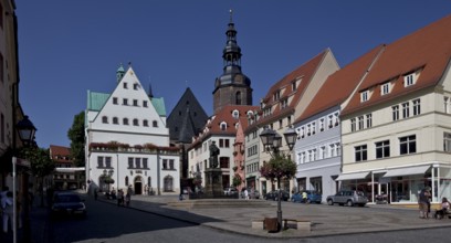 View from east m Town Hall Luther Monument 1879-82 and St Andrew's Church, St, Saint, Saint