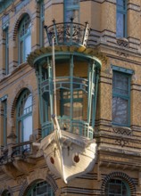 Antwerp, Art Nouveau houses, House of the Five Continents, built in 1901 by Frans Smet-Verhas,