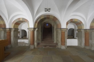 Crypt, view to the west Church of St., Church of St., St., St., Saint