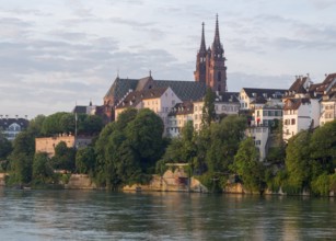 Basel, Minster (Basler Münster), view from north-east over the Rhine