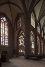 Oppenheim, St Catherine's Church, crossing and south aisle with rose window