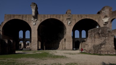 Basilica of St Maxentius, north aisle from south-west