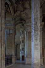 View from the south aisles to the west into the basement of the unfinished south tower, St., Sankt,