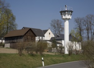 Mödlareuth Thuringia/Bavaria Museum on the history of German division Border tower. Border Wall