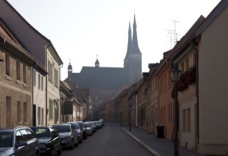 View from the north through Springstraße, St., Sankt, Saint