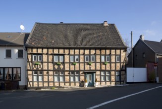 Half-timbered house with decorative brick façade from 1608