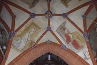 South aisle, frescoes in the 3rd bay, Church Fathers Church of St., Church of St., St., St., Saint