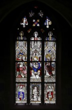 Stained glass window in the south aisle, east chapel, Annunciation and Adoration of the Magi Church