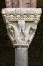 Moissac, Saint-Pierre Abbey, cloister, capital with two lions