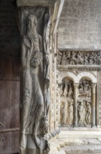 Moissac, Saint-Pierre Abbey, portal of the abbey church, trumeau pillar with St Paul the Apostle,