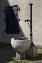 Österr Hall in Tyrol. Street fountain