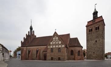 View from the south, on the right market tower, St., Sankt, Saint