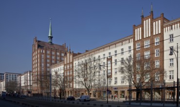 Rostock, Lange Straße with tower block