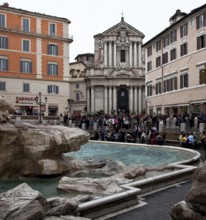 Façade by Martino Longhi the Younger, front basin of the Trevi Fountain, St., St., Saint