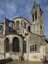 Saint-Leu-d'Esserent, Abbatiale St-Nicolas, partial view from south-east, St., Sankt, Saint