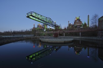 Former Thyssen AG smelting works, circular clarifier and blast furnace plant with light