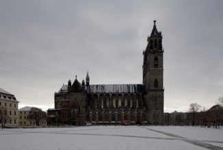 View from the north in winter, St., Sankt, Saint