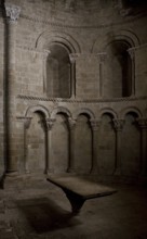 Castle, monastery church of San Pedro, Altarmensa and northern apse arcades, St., Sankt, Saint