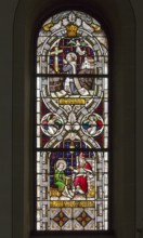 Art Nouveau window in choir (1911), St., Sankt, Saint