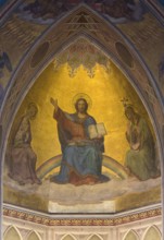 Built by Ernst Zwirner, fresco in the choir apse