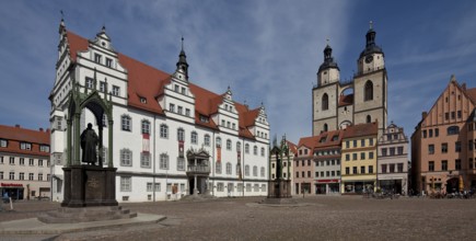 Town hall 16th century by Sebastian Krüger, town church 14th-16th century, in front