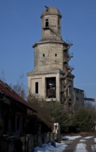 So-called BERZIT-TOWER for lignite drying, investment ruin from 1922