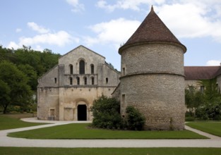 Fontenay Abbey Church View from west right Dove Tower, St., Saint, Saint