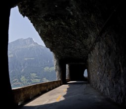 Opened in 1867, small and large window and northern tunnel portal with view to the north