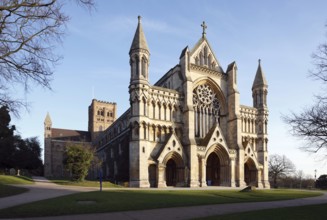 West façade, view from north-west with crossing tower