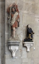 Christophorus and donor figure (Hackeney family) in the choir, St., Sankt, Saint