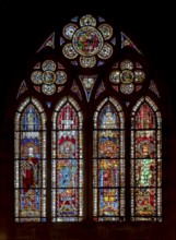 Strasbourg Cathedral, Cathédrale Notre-Dame de Strasbourg, north aisle, 5th window from the west,