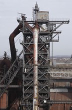 Former Thyssen AG steelworks, view from blast furnace 5 to blast furnace 2