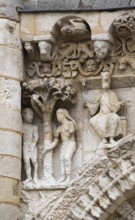 West façade, spandrel with Adam and Eve, St., Sankt, Saint