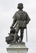 Angers, Monument to King Rene. Bronze figure. René I d'Anjou (Renatus of Anjou), known as René of