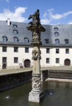 Fountain in the castle courtyard