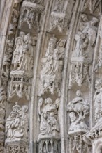 Main portal, figures, St., Saint, Saint