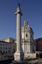 Rome Trajan's Column and Church of Santissimo Nome di Maria 34288